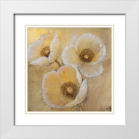 Golden Highlights I White Modern Wood Framed Art Print with Double Matting by OToole, Tim