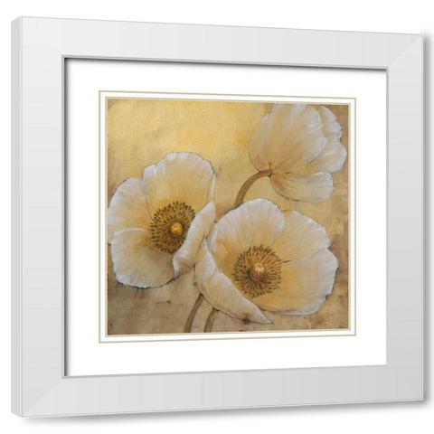 Golden Highlights II White Modern Wood Framed Art Print with Double Matting by OToole, Tim