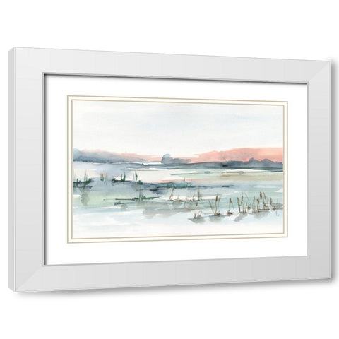 Marsh Cattails II White Modern Wood Framed Art Print with Double Matting by Harper, Ethan