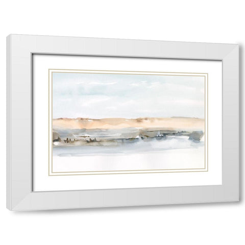 Marsh Dunes I White Modern Wood Framed Art Print with Double Matting by Harper, Ethan