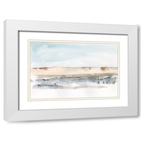 Marsh Dunes II White Modern Wood Framed Art Print with Double Matting by Harper, Ethan