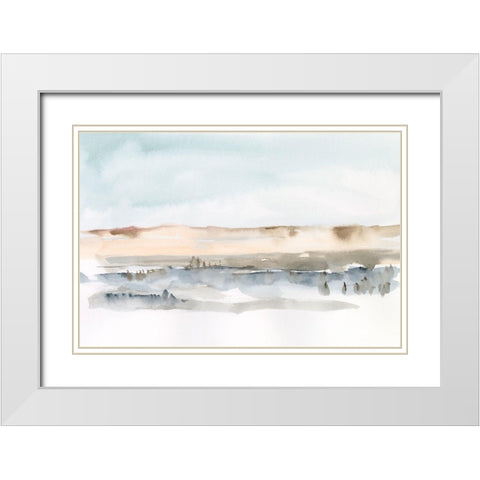 Marsh Dunes II White Modern Wood Framed Art Print with Double Matting by Harper, Ethan
