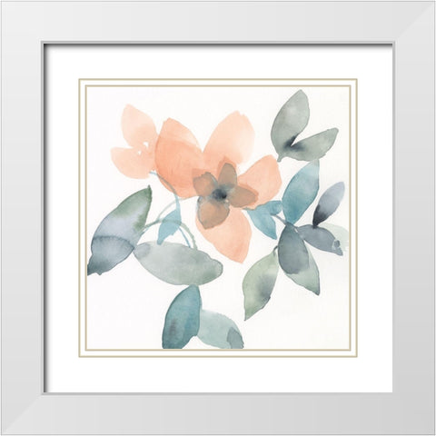 Water and Petals III White Modern Wood Framed Art Print with Double Matting by Goldberger, Jennifer