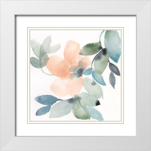 Water and Petals IV White Modern Wood Framed Art Print with Double Matting by Goldberger, Jennifer