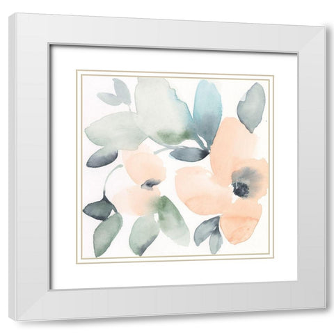 Water and Petals VI White Modern Wood Framed Art Print with Double Matting by Goldberger, Jennifer