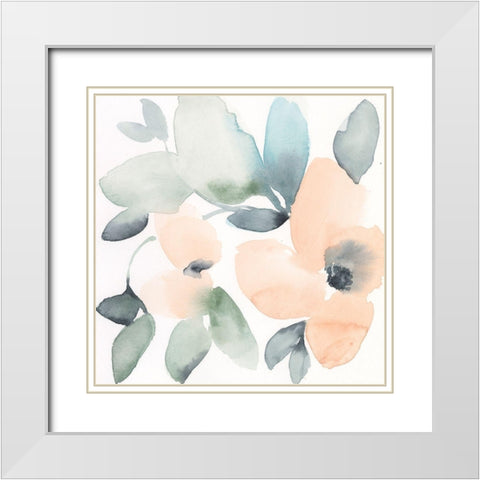 Water and Petals VI White Modern Wood Framed Art Print with Double Matting by Goldberger, Jennifer