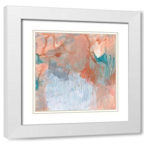 Coral Escape I White Modern Wood Framed Art Print with Double Matting by Goldberger, Jennifer