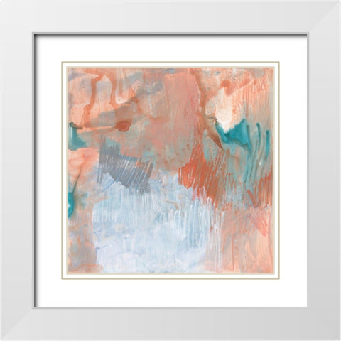 Coral Escape I White Modern Wood Framed Art Print with Double Matting by Goldberger, Jennifer