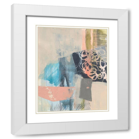 Reductive I White Modern Wood Framed Art Print with Double Matting by Goldberger, Jennifer