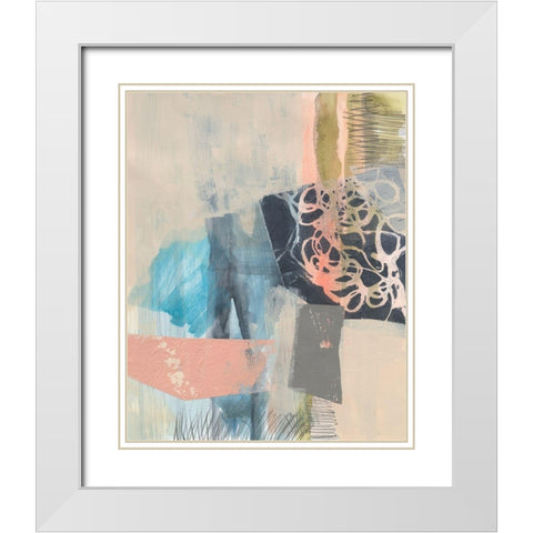 Reductive I White Modern Wood Framed Art Print with Double Matting by Goldberger, Jennifer