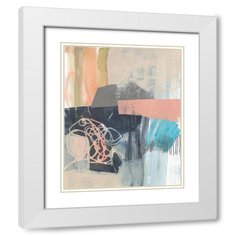 Reductive II White Modern Wood Framed Art Print with Double Matting by Goldberger, Jennifer