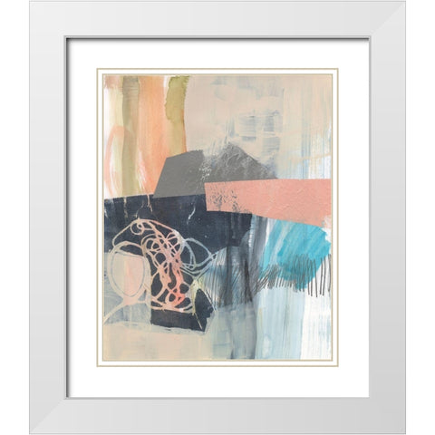 Reductive II White Modern Wood Framed Art Print with Double Matting by Goldberger, Jennifer