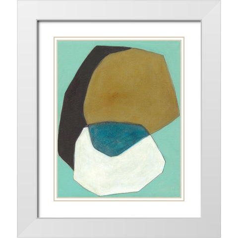 Boulder I White Modern Wood Framed Art Print with Double Matting by Fuchs, Jodi