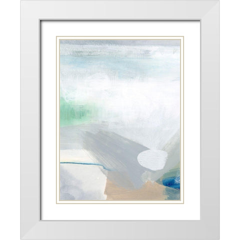 Sage and Pebbles II White Modern Wood Framed Art Print with Double Matting by Popp, Grace