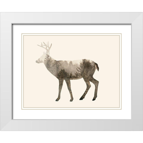 The Wilderness IV White Modern Wood Framed Art Print with Double Matting by Barnes, Victoria