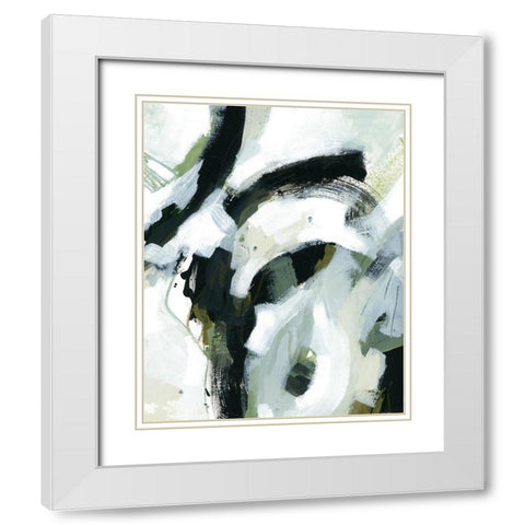 Green Onyx II White Modern Wood Framed Art Print with Double Matting by Vess, June Erica