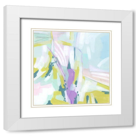 Pastel Marquee I White Modern Wood Framed Art Print with Double Matting by Vess, June Erica
