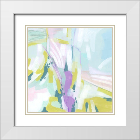 Pastel Marquee I White Modern Wood Framed Art Print with Double Matting by Vess, June Erica