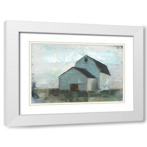 Barn at Sunset I White Modern Wood Framed Art Print with Double Matting by Harper, Ethan