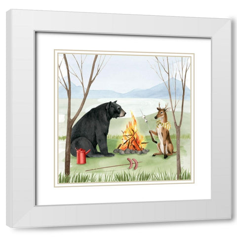 Camp Crashers I White Modern Wood Framed Art Print with Double Matting by Popp, Grace