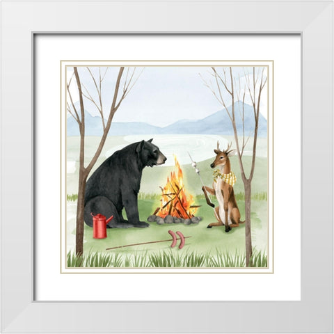 Camp Crashers I White Modern Wood Framed Art Print with Double Matting by Popp, Grace