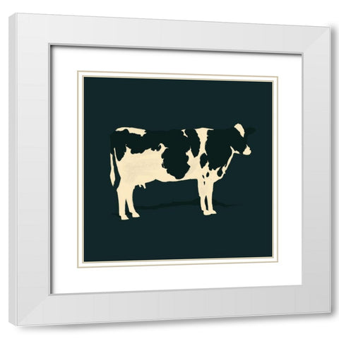Refined Holstein II White Modern Wood Framed Art Print with Double Matting by Green, Jacob