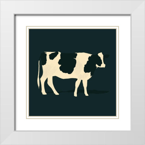 Refined Holstein III White Modern Wood Framed Art Print with Double Matting by Green, Jacob