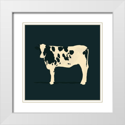 Refined Holstein IV White Modern Wood Framed Art Print with Double Matting by Green, Jacob