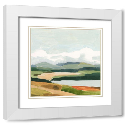 Open Outlook I White Modern Wood Framed Art Print with Double Matting by Barnes, Victoria