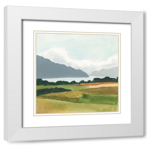 Open Outlook II White Modern Wood Framed Art Print with Double Matting by Barnes, Victoria