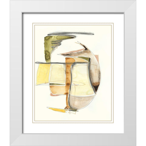 Brown Sugar I White Modern Wood Framed Art Print with Double Matting by Moore, Regina