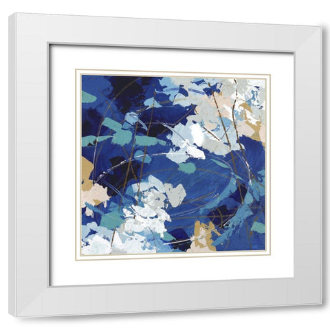 Ripples in Still Water I White Modern Wood Framed Art Print with Double Matting by Riger, Sue