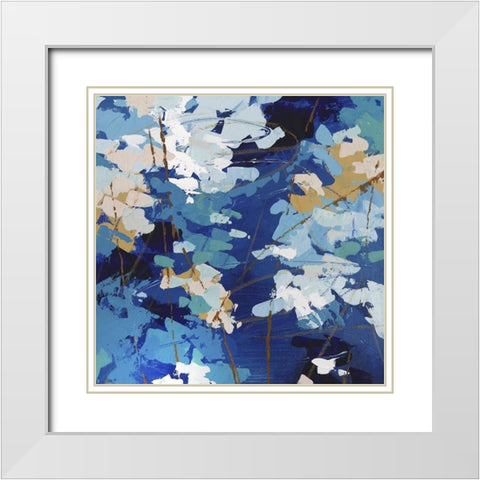 Ripples in Still Water IV White Modern Wood Framed Art Print with Double Matting by Riger, Sue
