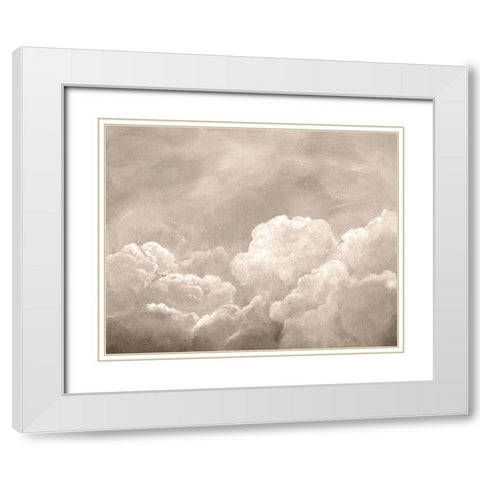 Painted Clouds I White Modern Wood Framed Art Print with Double Matting by Chandler, Sharon