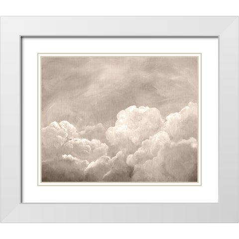 Painted Clouds I White Modern Wood Framed Art Print with Double Matting by Chandler, Sharon