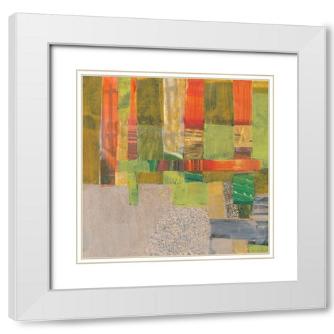 Woven Flags I White Modern Wood Framed Art Print with Double Matting by Fagalde, Jarman