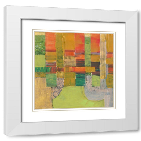 Woven Flags II White Modern Wood Framed Art Print with Double Matting by Fagalde, Jarman
