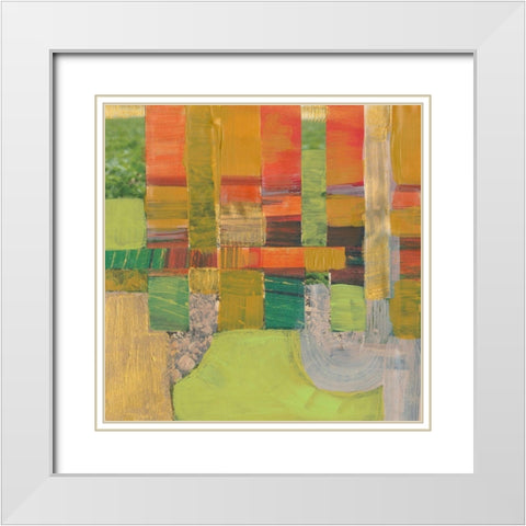 Woven Flags II White Modern Wood Framed Art Print with Double Matting by Fagalde, Jarman