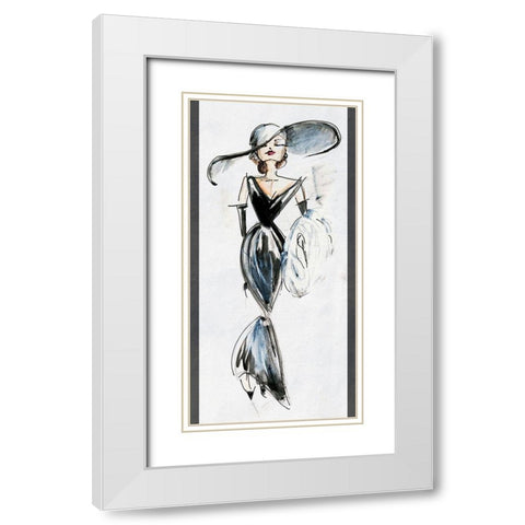 Fashion Une White Modern Wood Framed Art Print with Double Matting by Fagalde, Jarman