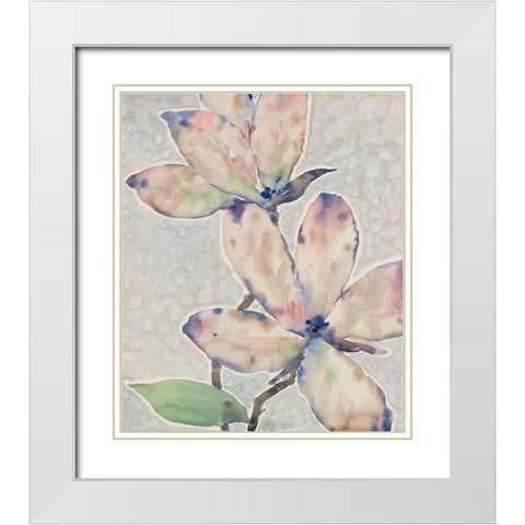 Blossom Study I White Modern Wood Framed Art Print with Double Matting by OToole, Tim