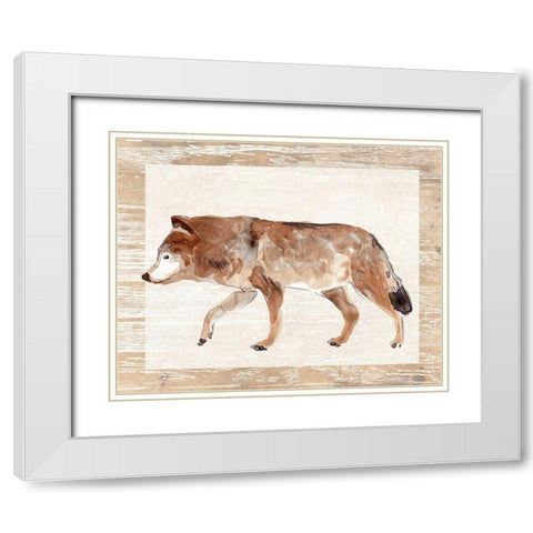 Rustic Barnwood Animals II White Modern Wood Framed Art Print with Double Matting by Vess, June Erica
