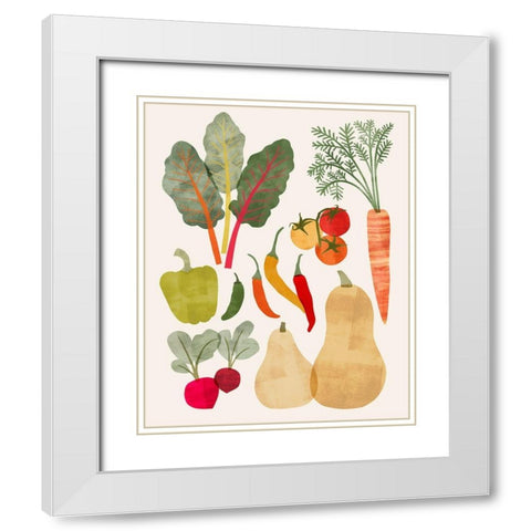 Garden Offering II White Modern Wood Framed Art Print with Double Matting by Barnes, Victoria