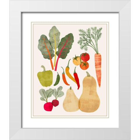 Garden Offering II White Modern Wood Framed Art Print with Double Matting by Barnes, Victoria
