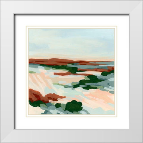 Rust Sea Valley I White Modern Wood Framed Art Print with Double Matting by Vess, June Erica