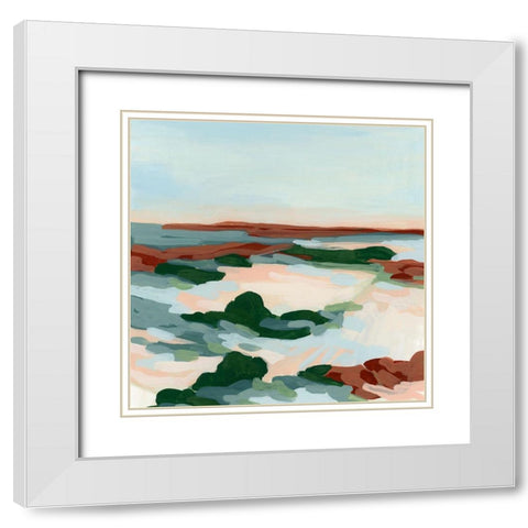 Rust Sea Valley II White Modern Wood Framed Art Print with Double Matting by Vess, June Erica
