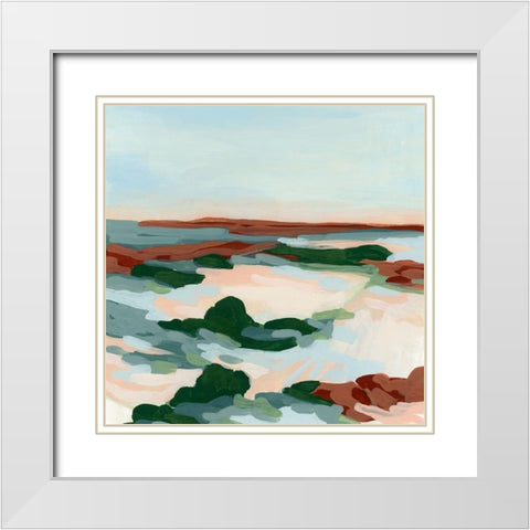 Rust Sea Valley II White Modern Wood Framed Art Print with Double Matting by Vess, June Erica