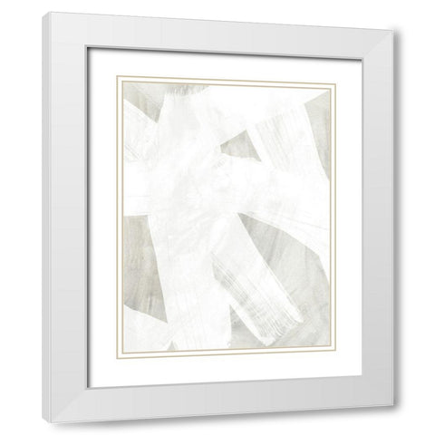 Stone Brush II White Modern Wood Framed Art Print with Double Matting by Vess, June Erica