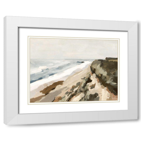 Bluff Bay I White Modern Wood Framed Art Print with Double Matting by Barnes, Victoria