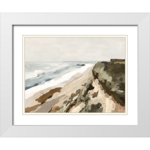 Bluff Bay I White Modern Wood Framed Art Print with Double Matting by Barnes, Victoria