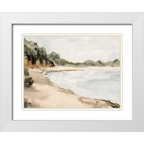 Bluff Bay II White Modern Wood Framed Art Print with Double Matting by Barnes, Victoria